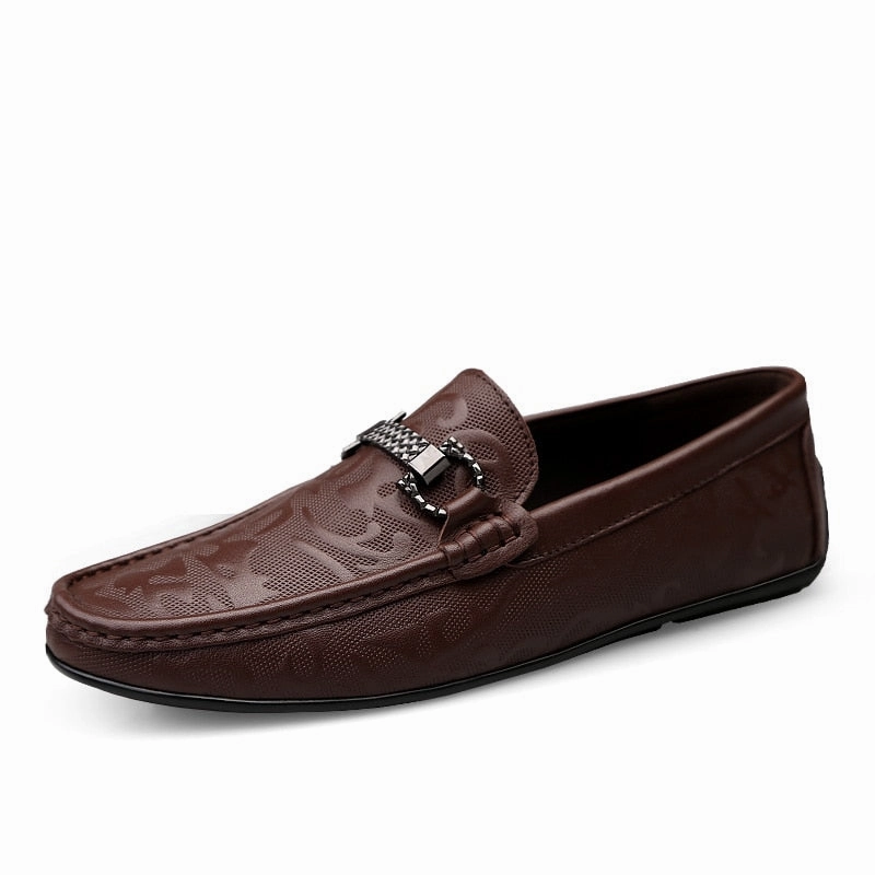 West Louis Designer Unique Pattern Leather Mocassins Dune London Loafers