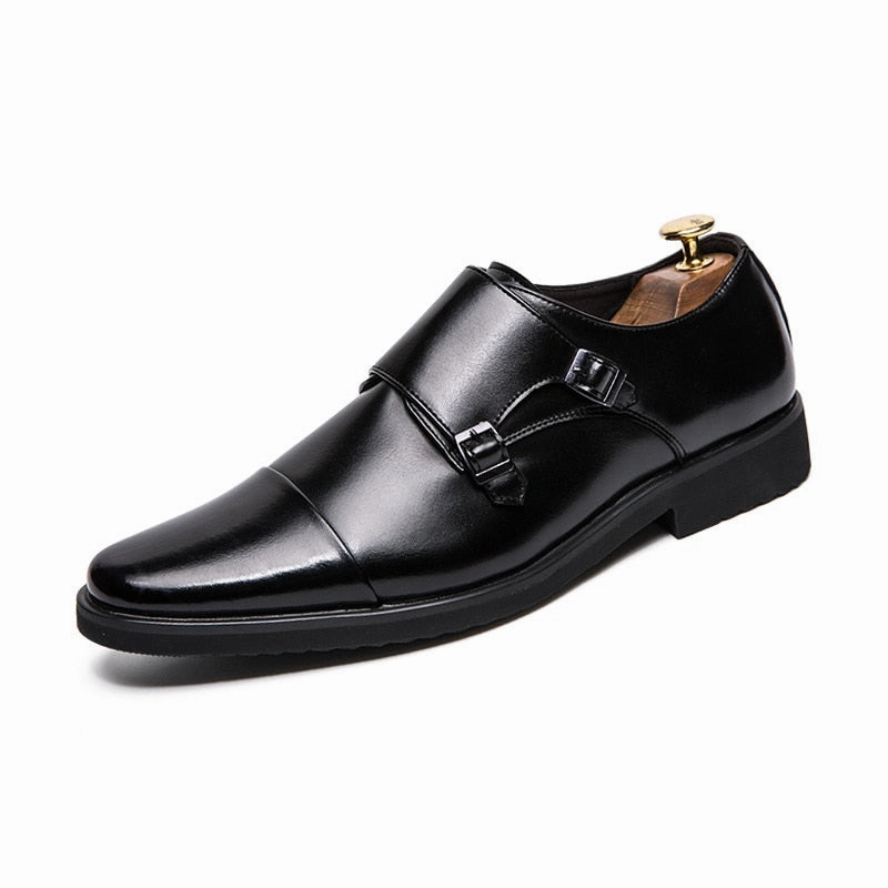West Louis Double Monk Strap Oxford Leather Dress Shoes Wearing Oxfords Casually