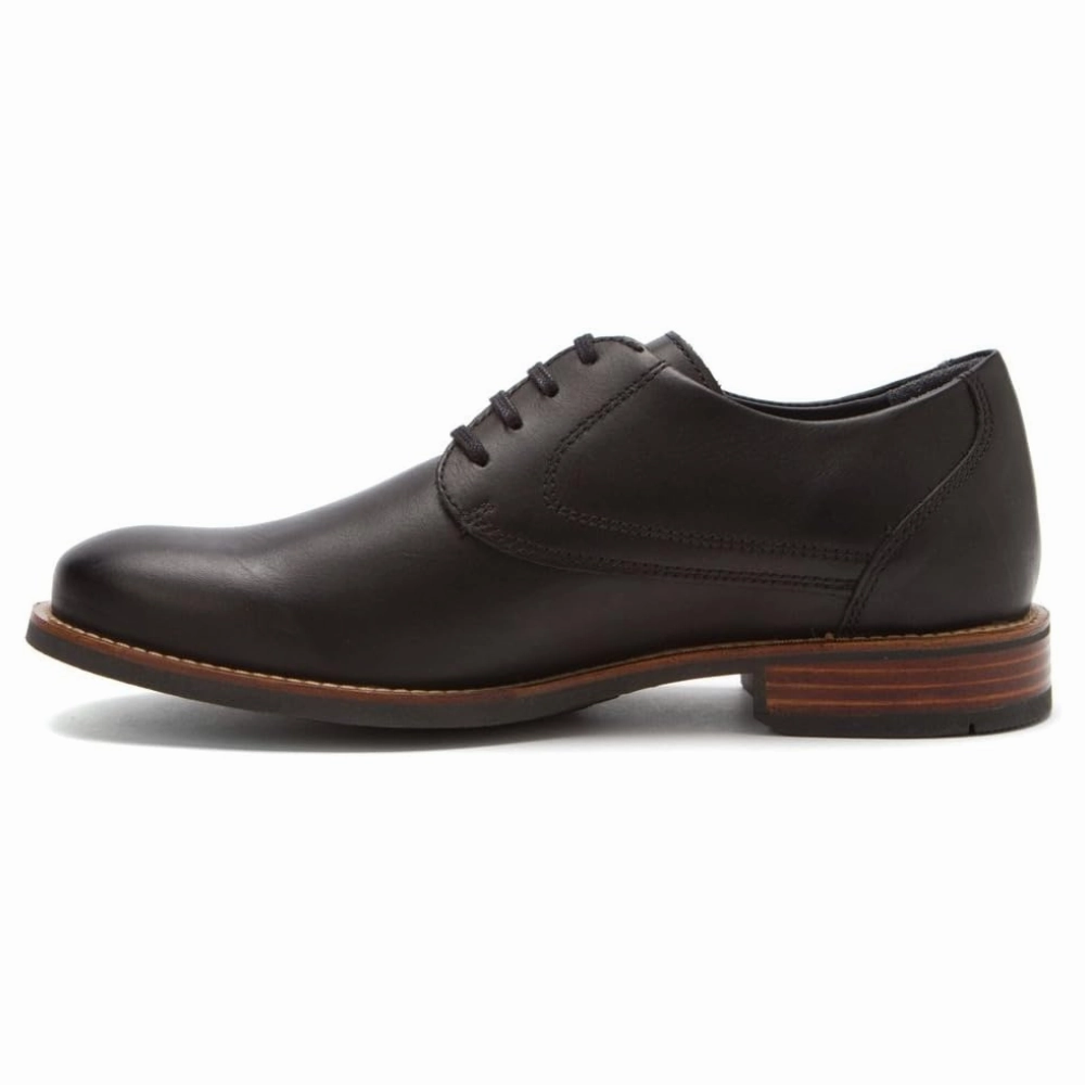 Farrow And Ball Oxford Stone Wolky Georgetown Black Brushed Leather Oxford (Men's)