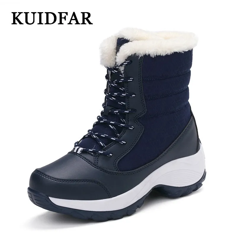 Women Shoes 2019 KUIDFAR Women Boots Warm Winter Boots Ankle Botas Cotton Waterproof Winter Shoes Fashion Snow Boots Hiking Boots For Dogs