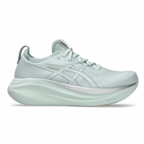 Women's - ASICS Gel Nimbus 27 - Pure Aqua/White Asics Rugby Shoes