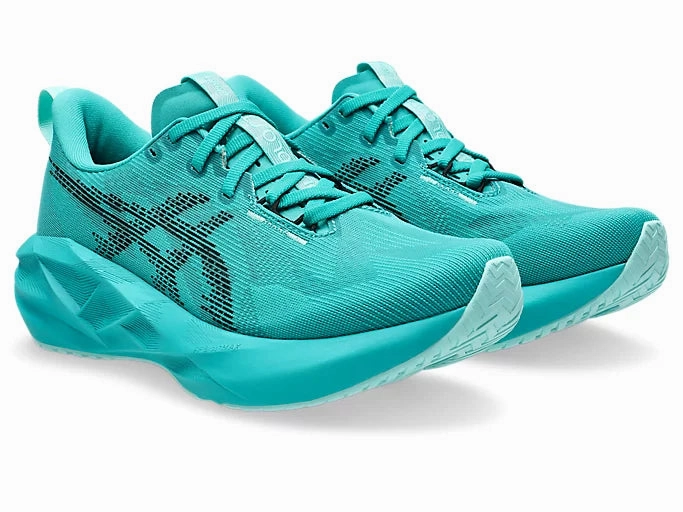 Women's - ASICS Novablast 5 - Wave Teal/Black Original Asics Wrestling Shoes