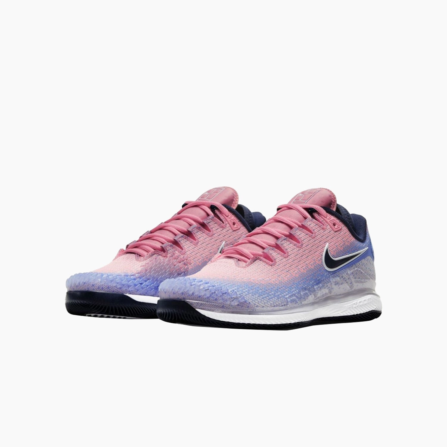 Nike No Tie Shoes Women's Nike Air Zoom Vapor X Knit "Sunblush Royal"