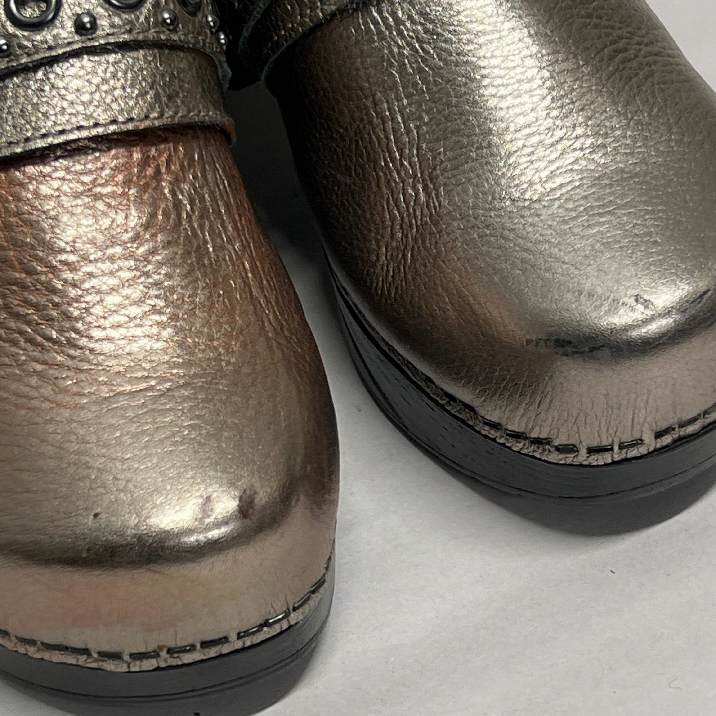 Womens Nurse Mates chelsea  Pillow-top Clog 7M Anthracite Leather Shoes Online Canada