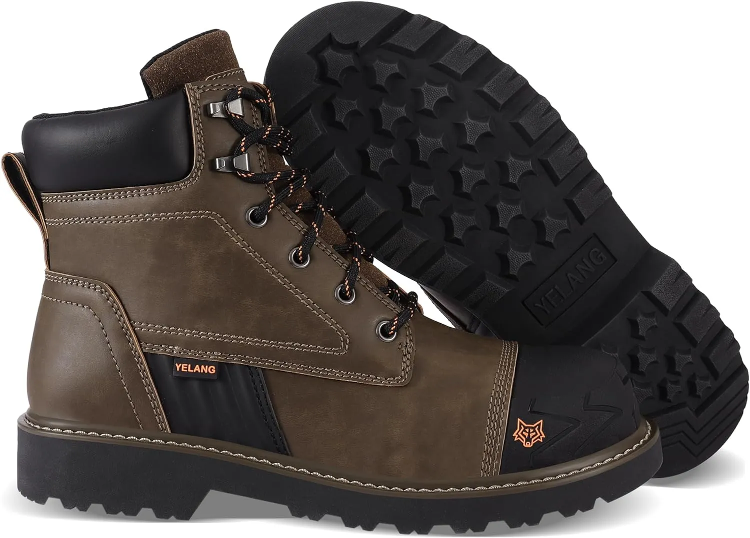 Pull On Work Boots Waterproof Men's Steel Toe Safety Work Boot