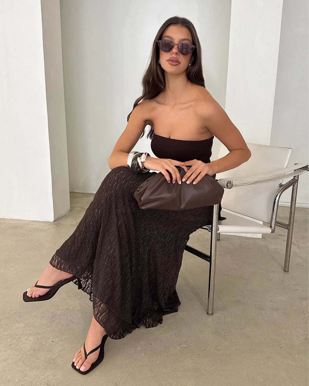 XAMI - DARK CACAO SUEDE High Heels Ice