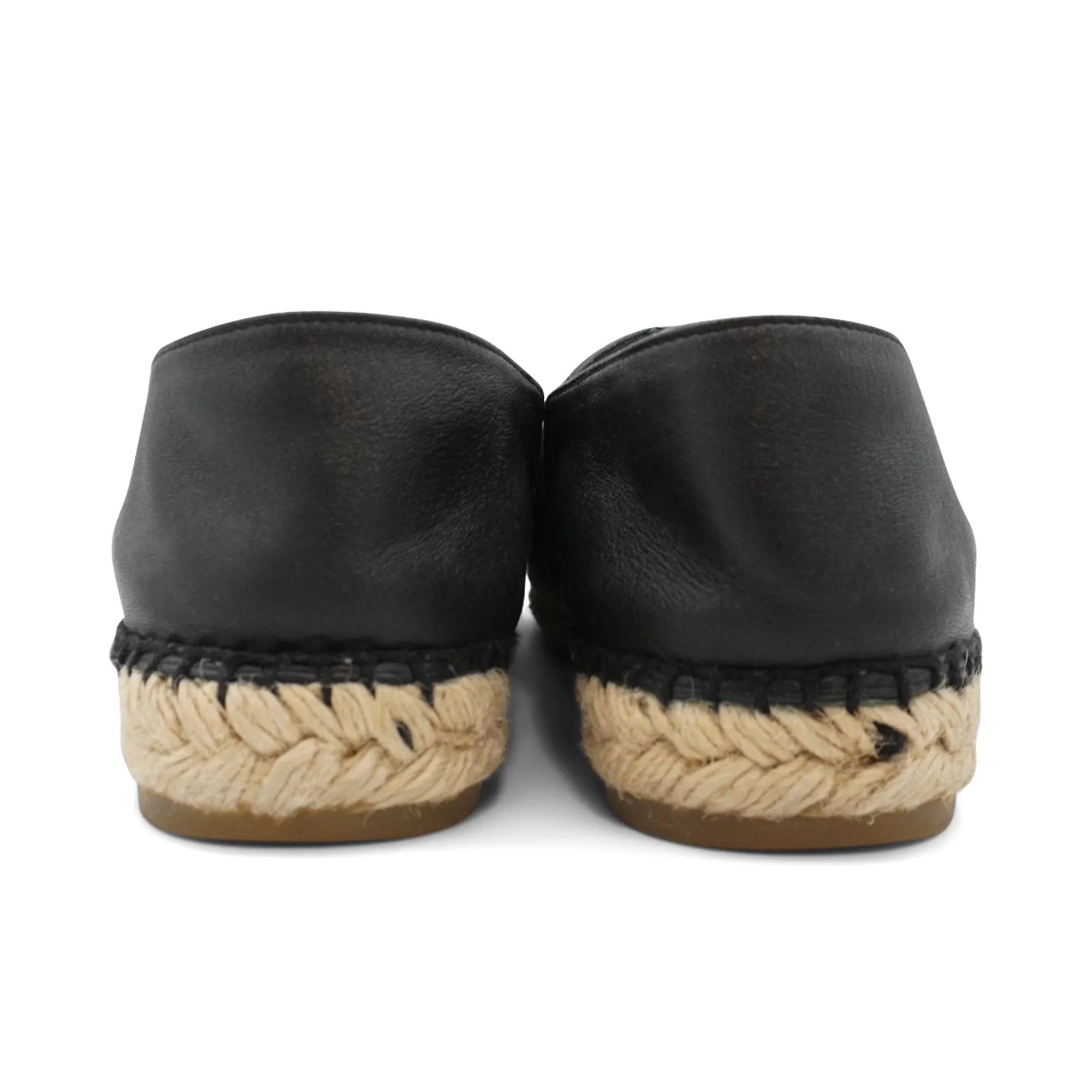 Chanel 'CC Quilted' Espadrille - Women's 40 Soda Ankle Banded Espadrille Flatform Sandals