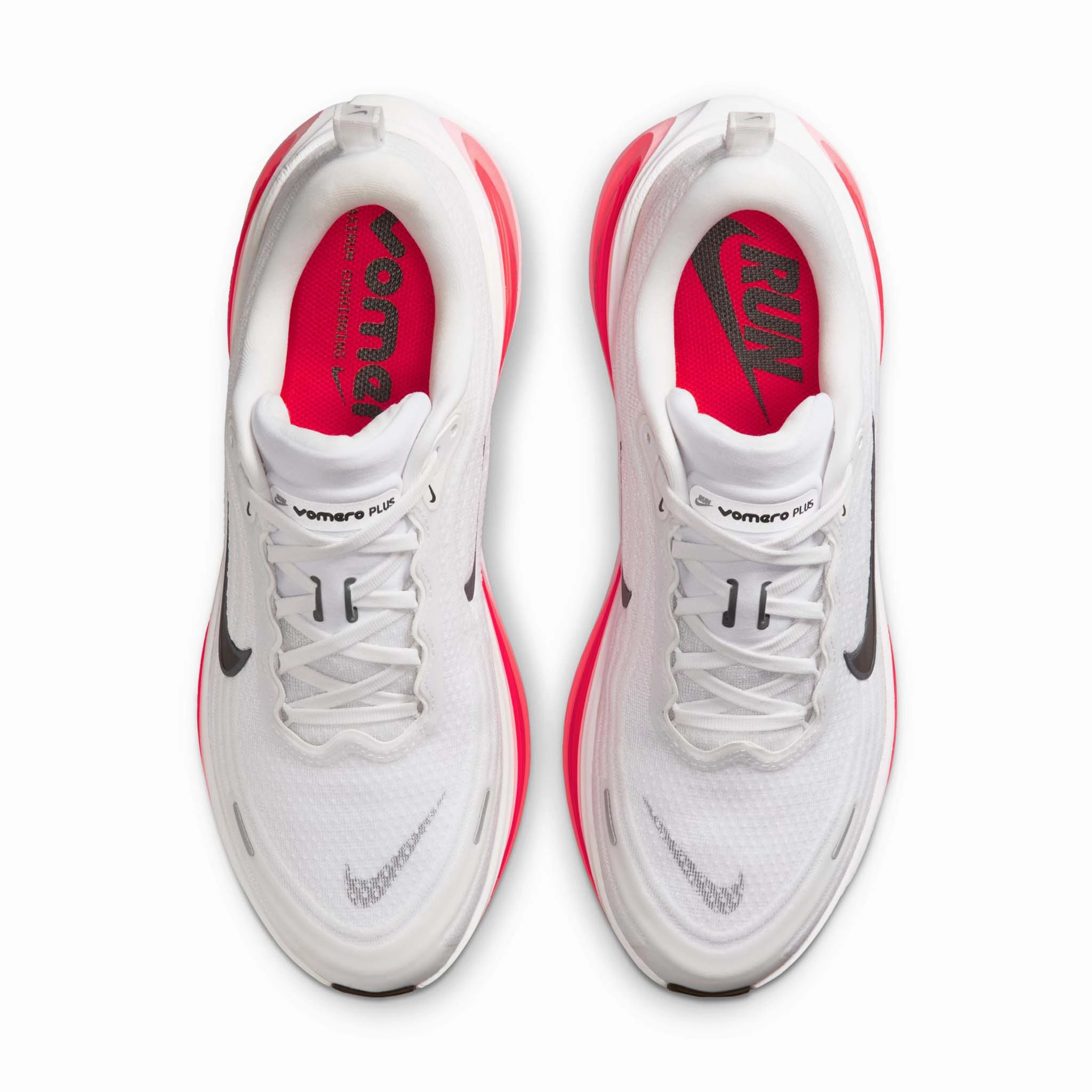 Nike Lebron Shoes Nike | Men's Vomero Plus Road Running Shoes - White/Black-Bright Crimson