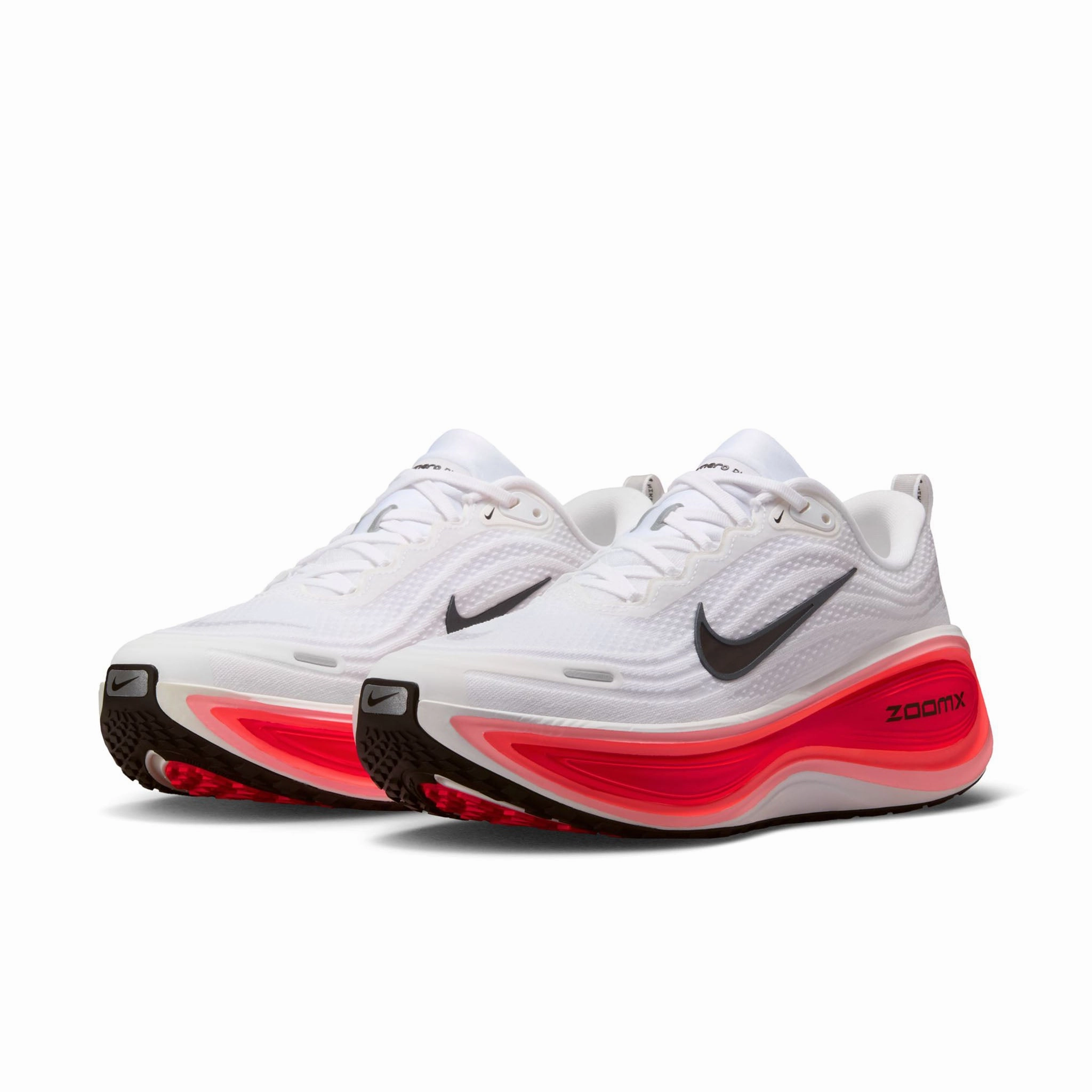 Nike | Men's Vomero Plus Road Running Shoes - White/Black-Bright Crimson Nike Flywire Training Shoes