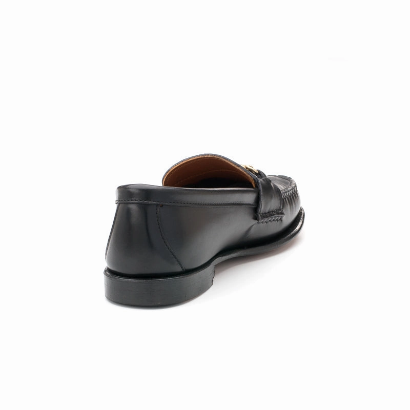 Designer Chunky Loafers Women's Horsebit Loafers - Black Calf