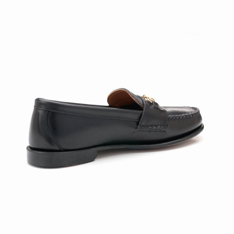 Women's Horsebit Loafers - Black Calf Size 5 Loafers