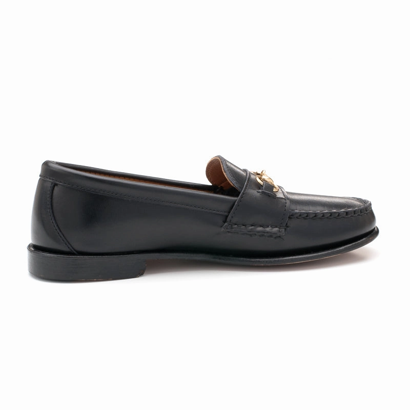 Images Of Penny Loafers Women's Horsebit Loafers - Black Calf