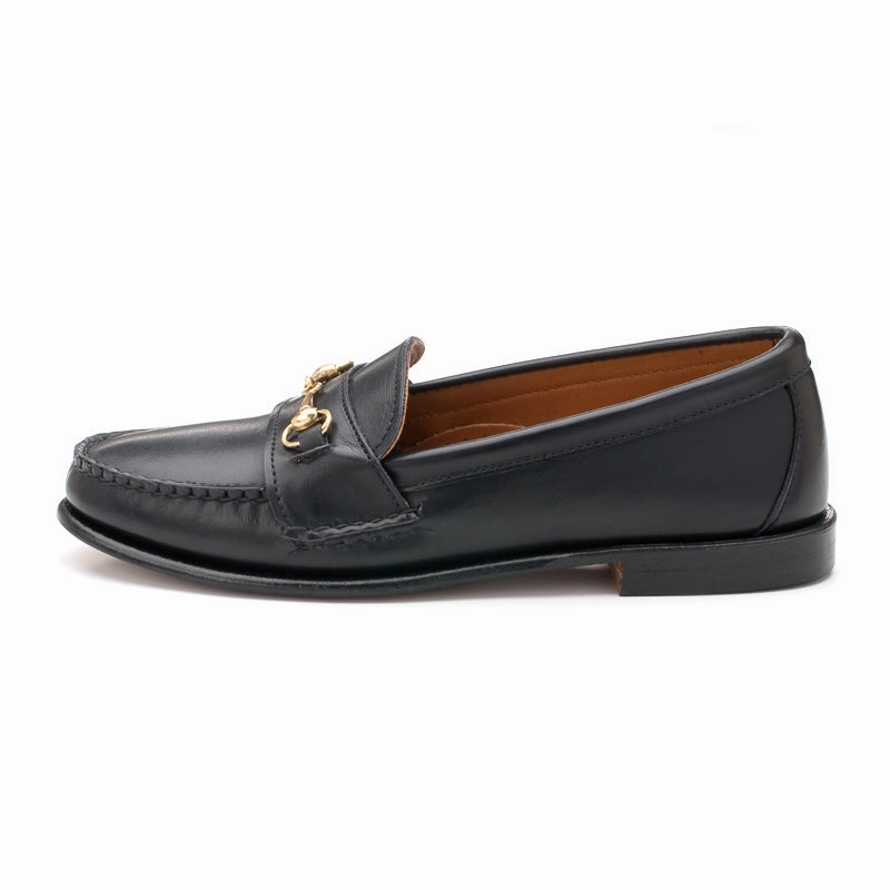 Women's Horsebit Loafers - Black Calf Tuxedo And Loafers