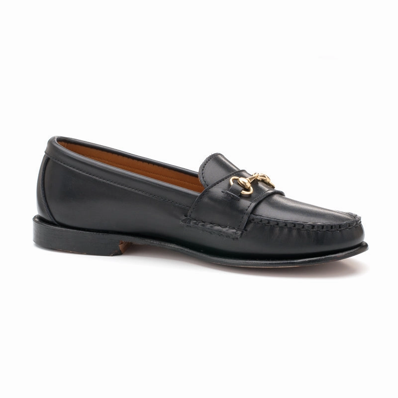 Loafe Women's Horsebit Loafers - Black Calf