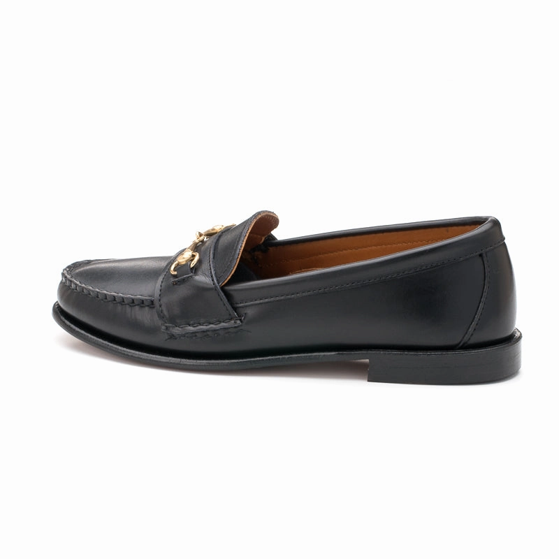Women's Horsebit Loafers - Black Calf Loafers Patent