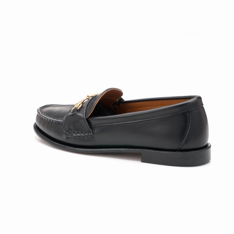 Women's Horsebit Loafers - Black Calf Comfort Loafers