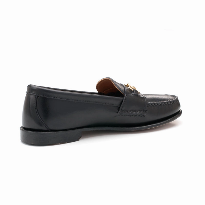 Kenneth Cole Light The Way Leather Loafers Women's Horsebit Loafers - Black Calf