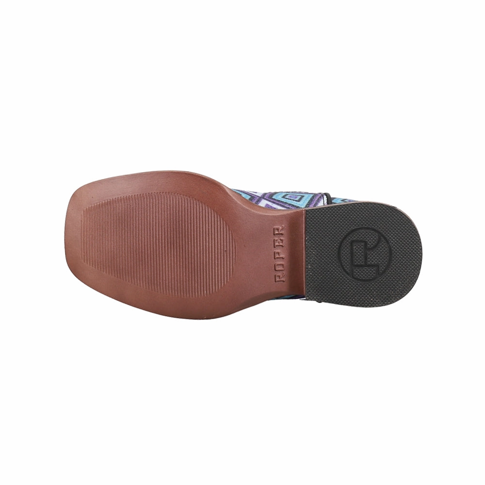 Glitter Diamonds Square Toe Cowboy Boots (Little Kid-Big Kid) Boots On The Ground Meaning